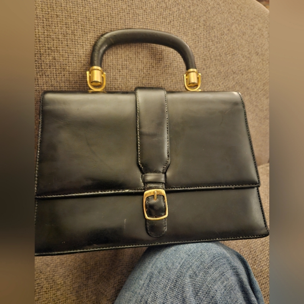 VINTAGE 40s/50s HANDBAG. VGUC.BY TANO FOR BLOOMINGDALES. MADE IN SPAIN.LEATHER♡♡